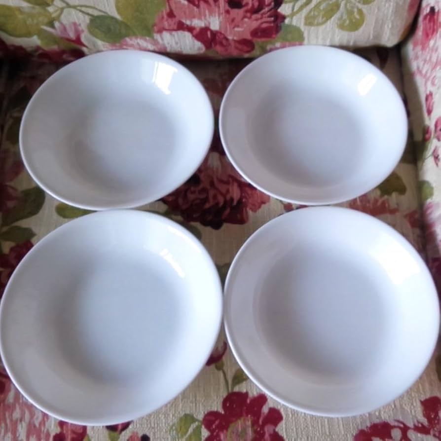 CORELLEコレールのカレー皿 9枚セット ミルクガラス コレール プレート 深皿 21.5cm CORELLE 強化ガラス 同柄5枚