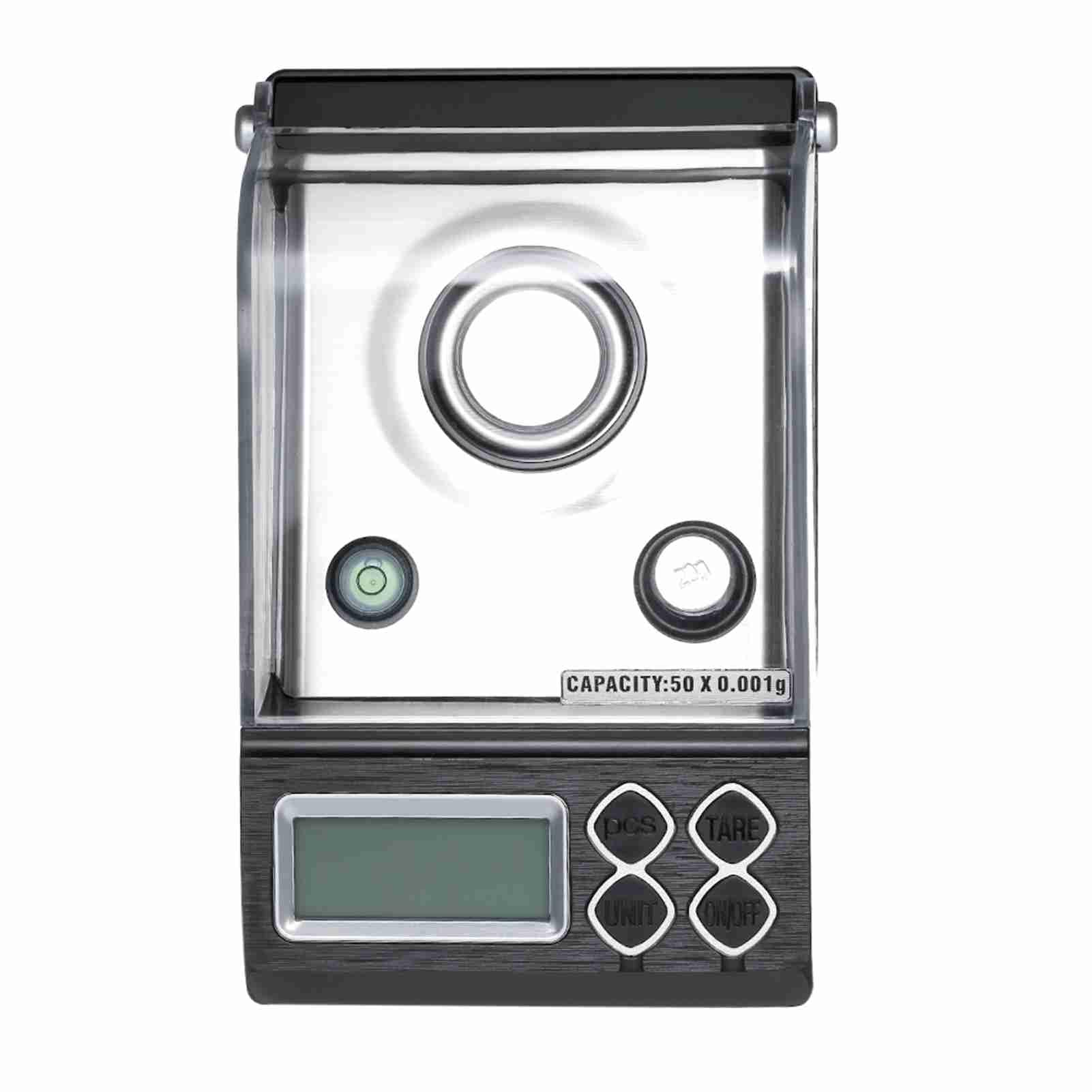 HUIOP Bilancia professionale Milligram digitale ad alta precisione 50 g / 0.001 g Bilancia elettronica bilancia a polvere in oro Bilancia oro gioielli carati Bilancia digitale Peso con calibratura Pes