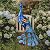 Kircust Peacock Garden Statue and Sculpture, Metal Peacock Yard Art Decor, Standing Bird Outdoor Sculptures for Patio Backyard Lawn Home Decoration