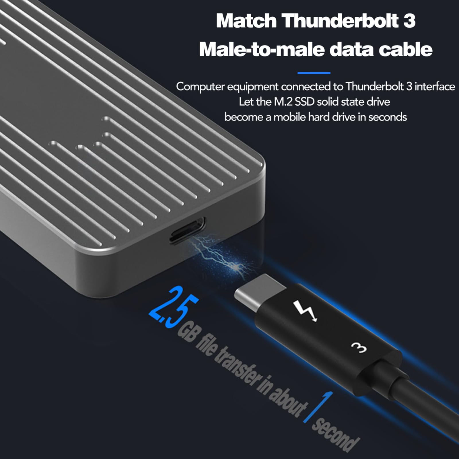 40Gbps Hard Driver Esterno SSD Caso M.2 NVMe Enclosure Per Thunderbolt3 USB SSD Enclosure Disk Box