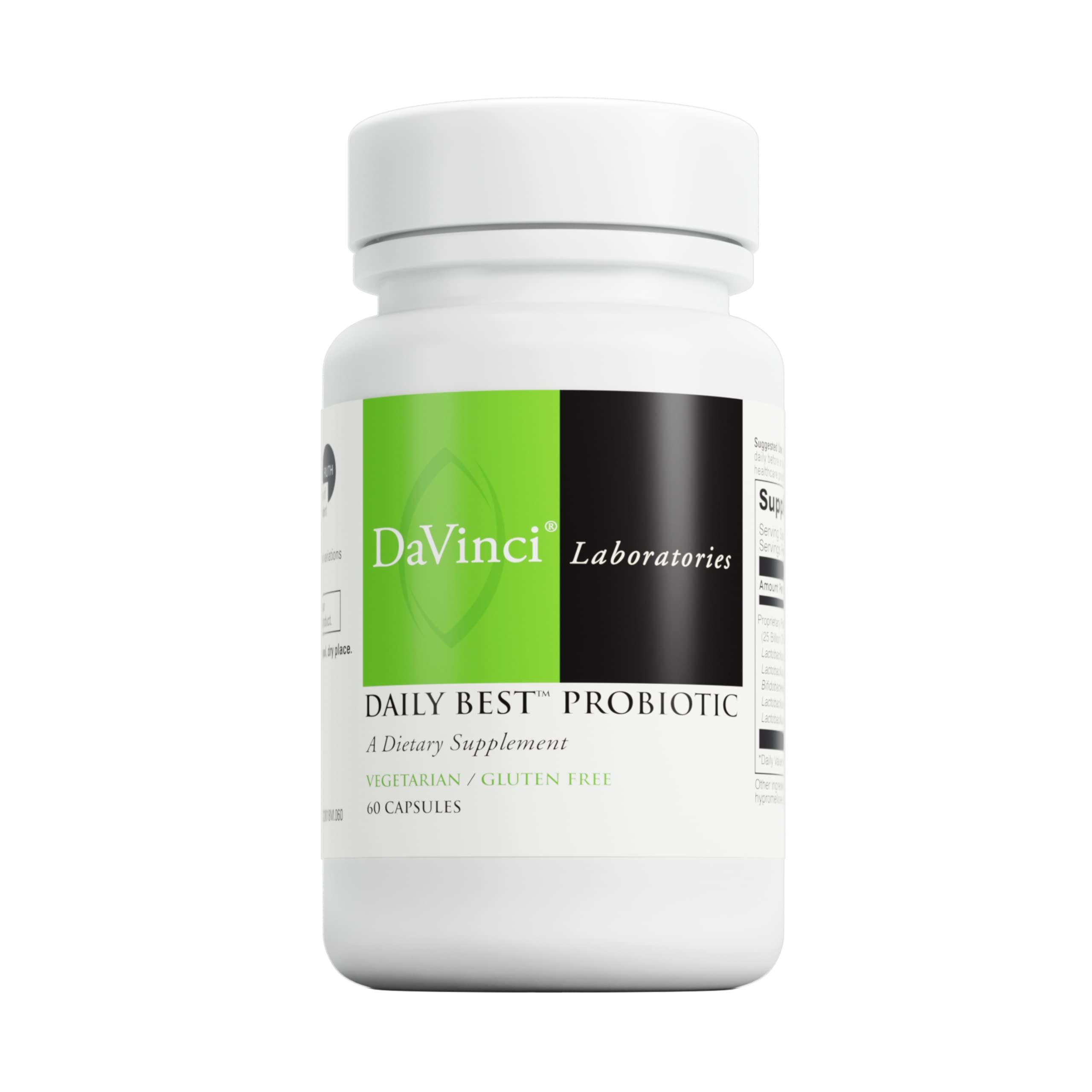 DAVINCILabs - Daily Best Probiotic - A Dietary Supplement - Vegetarian - Gluten-Free - 60 Capsule