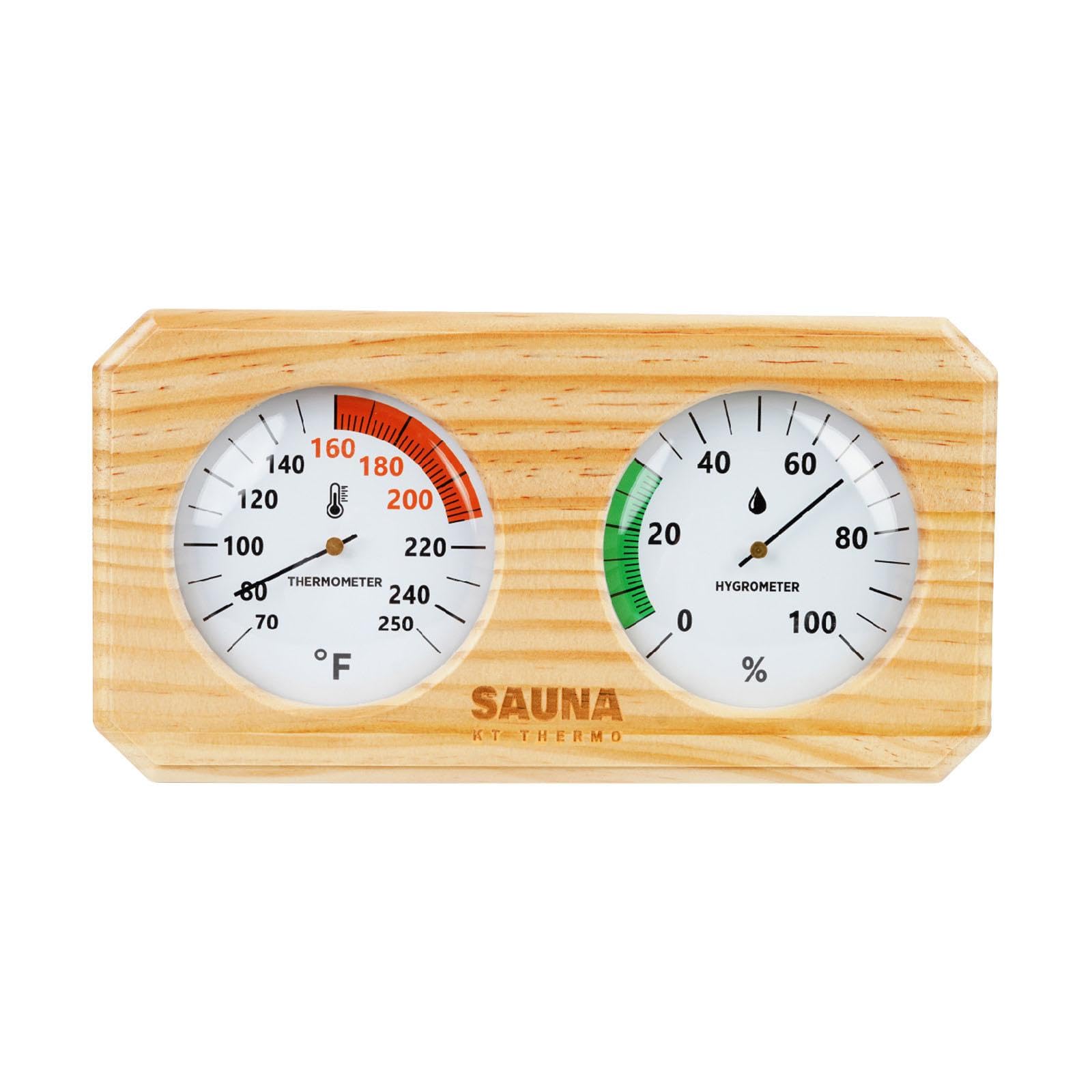 Termometro-igrometro per Sauna, Igrometro Professionale da Parete per Misurare Temperatura E umidità in Casa, Fahrenheit