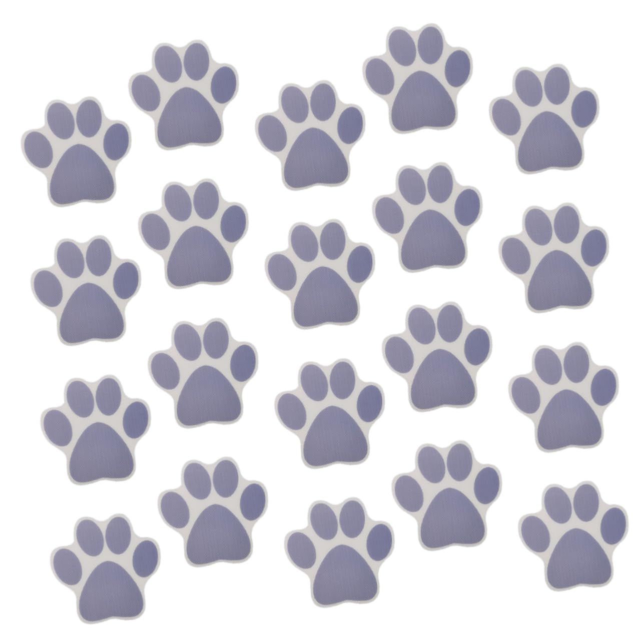 ABOOFAN 20PCS Cartoon Dog Footprint Stickers for Bathtub Non Slip Bathroom Decals to Enhance Safety and Fun for Home and Dorm Use Grey