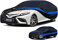 Molebt Waterproof All Weather Car Cover Universal Fit Sedans Coupes - Chevy Corvette Camaro, Ford Mustang, Honda Accord Civic & More (183-193")