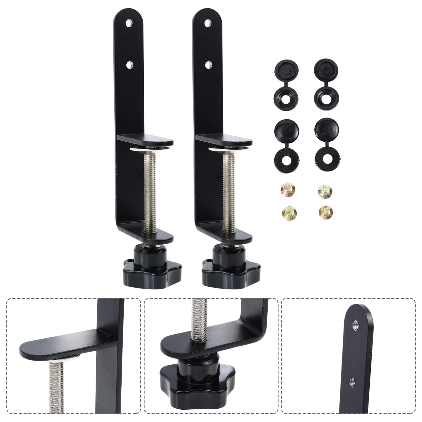 Cabilock Garage Hooks Pegboard Accessories Metal Pegboard Clamp 2pcs Installation Clips for Hole Board
