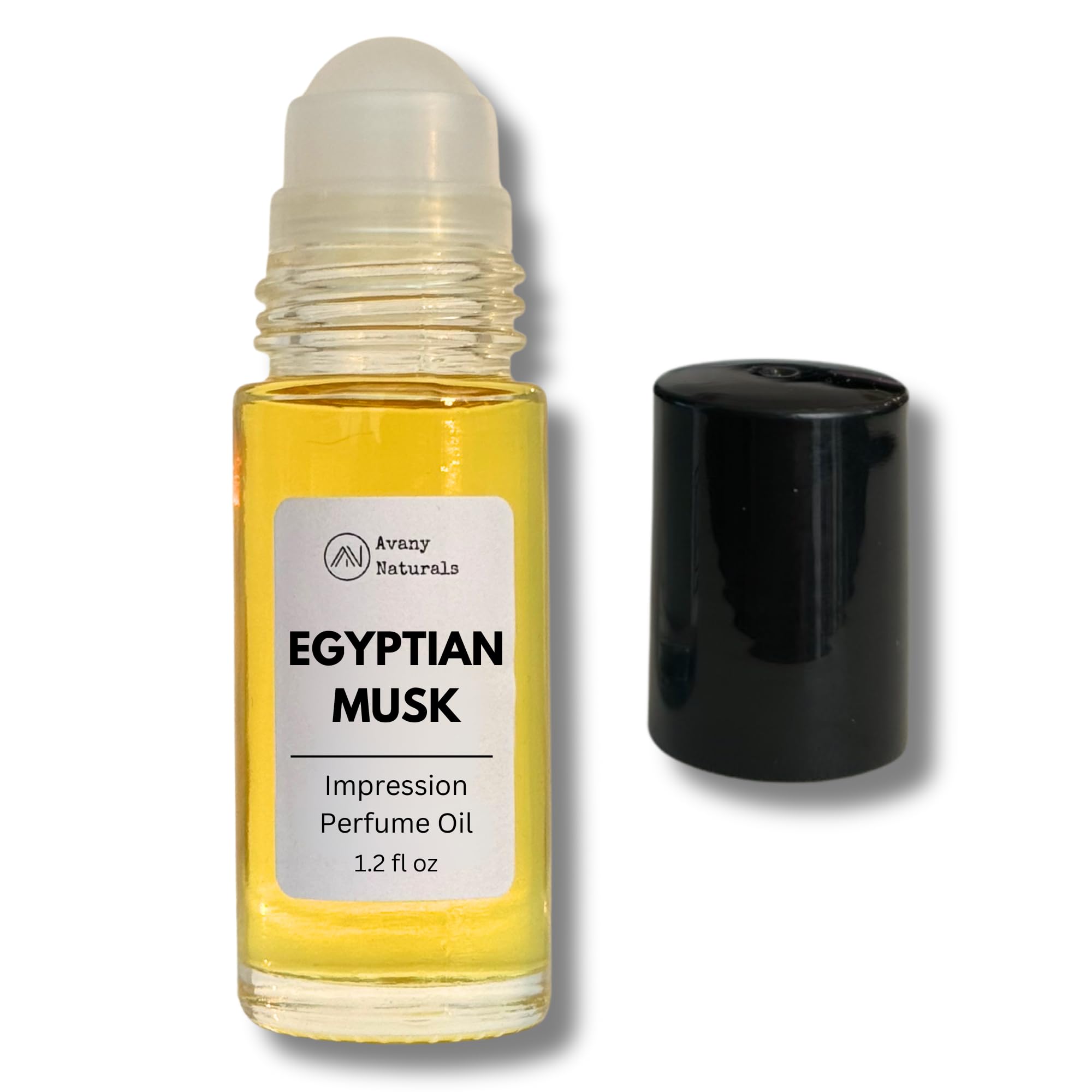 Avany Naturals EGYPTIAN MUSK OIL - Bigger & Better Roll on Perfume Samples, Alt Fragrances for Women, Long Lasting Body Oil Based Cologne, Perfumed & Scented Aroma for Skin 1.2 Fl Oz (Egyptian Musk)