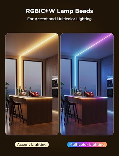 Miniatura 3 de Govee COB - Tira de luz LED Pro, luces LED para dormitorio, compatible con Alexa, Google Assistant y Matter, luz RGBICW con blanco cálido, tira de
