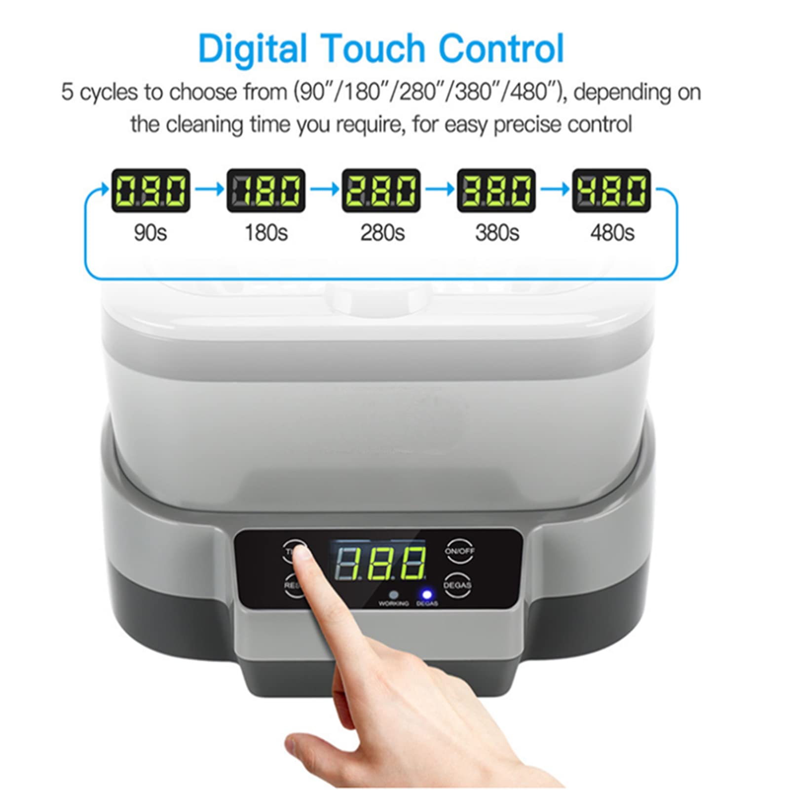 Pulitore Ultrasonico Per Gioielli - Macchina Portatile A Ultrasuoni Per - Foto 9