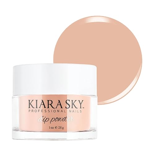 Kiara Sky - Polvo para inmersión (1 oz) Creme De Nude,Crema,Diversión y juegos,Solo natural,crema, (Peaches & Cream),Skin tone,Girar y girar,Gris