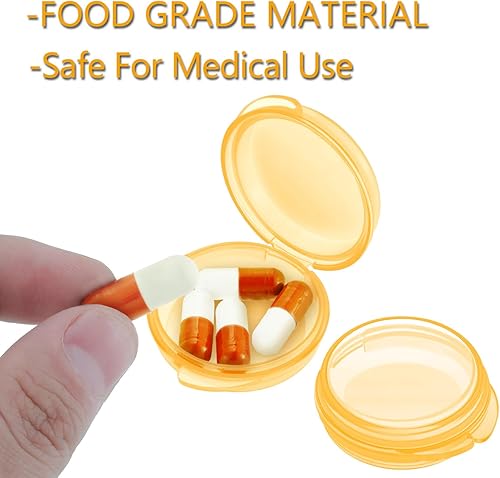 Miniatura 3 de Patelai Paquete de 6 cajas pequeñas organizadoras de píldoras, contenedor de píldoras de viaje, portátil, diario, mini estuche para medicamentos de