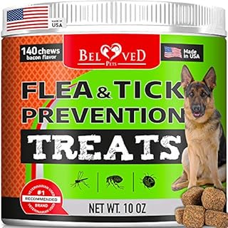 Flea and Tick Prevention Chewable Pills for Dogs - Revolution Oral Flea Treatment for Pets - Pest Control & Natural Defense - Chewables Small Tablets Made in USA