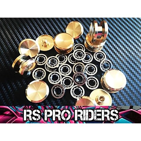 RS Pro Riders UPGRADE R188 CERAMIC Si3N4 HYBRID BEARINGS & BRASS BUTTONS FOR FIDGET SPINNER (4 X R188 HYBRID CERAMIC BEARINGS) Cover