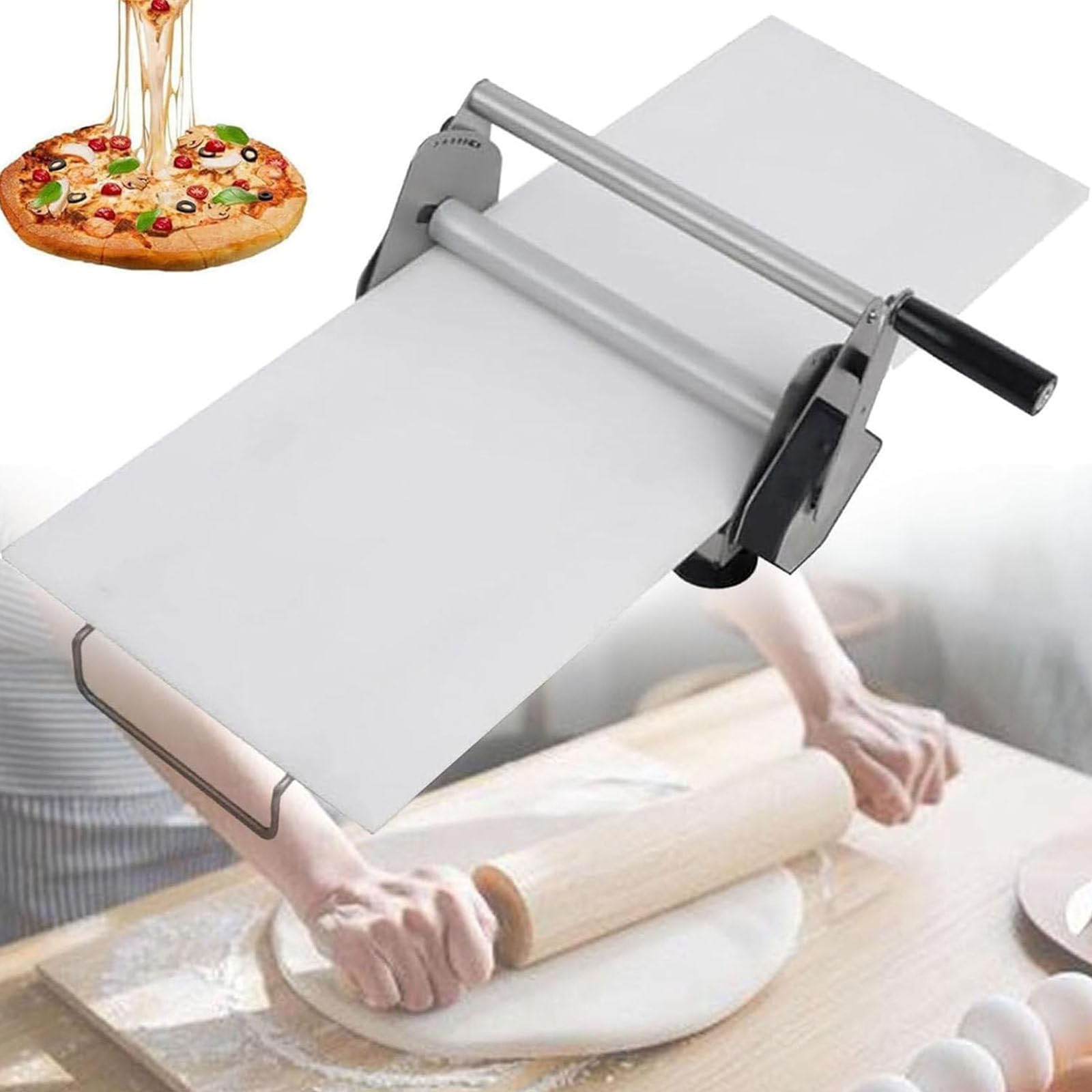 Manuelle Teigschneidemaschine, verstellbare Dicke, für Pizzakruste und Fudge-Herstellung
