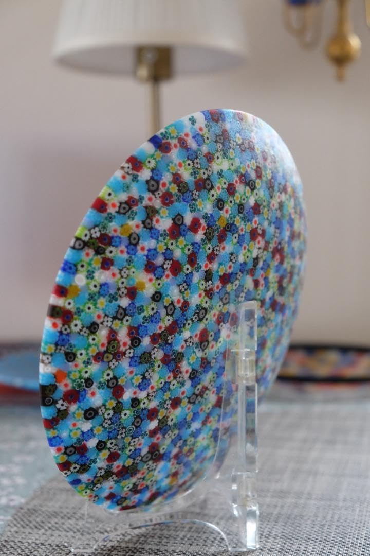 ベネチアンガラス ミルフィオリ 江波冨士子 食器茶碗 高台　貴重　金彩 ベネチアンガラス ミルフィオリ 江波冨士子 食器茶碗 高台 貴重 金彩