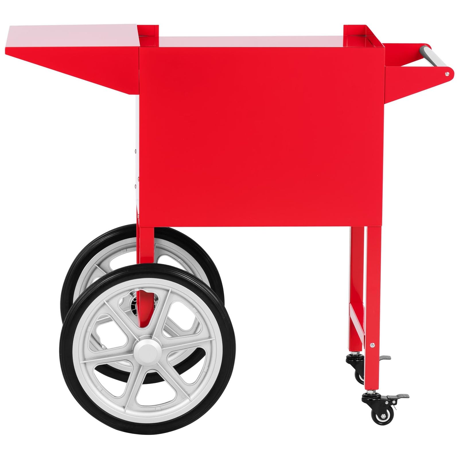 Royal Catering RCPT-16E Chariot pour Machine à Popcorn Rouge Tôle d'acier 2 roues freins