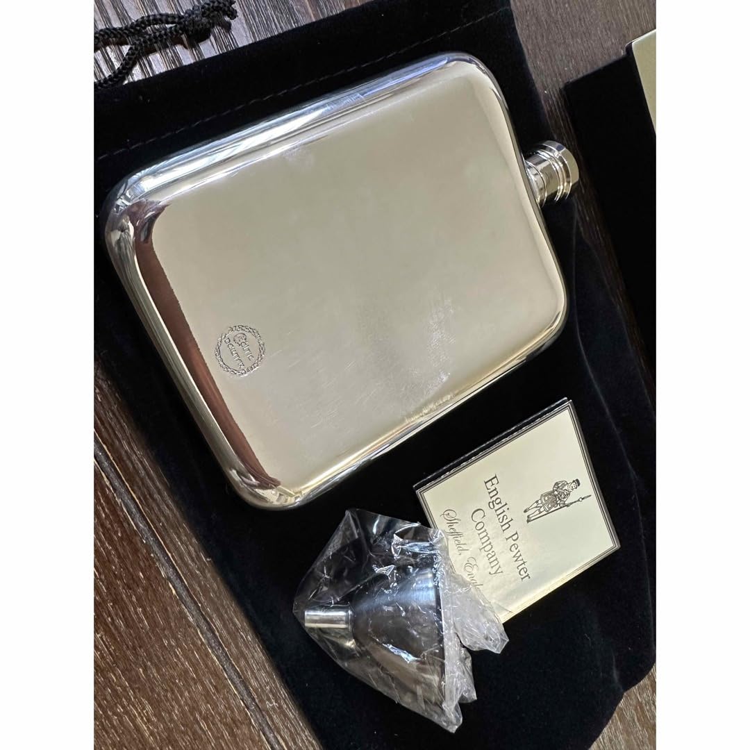 Amazon.co.jp: ENGLISH PEWTER 6oz ピューター ヒップフラスコ 