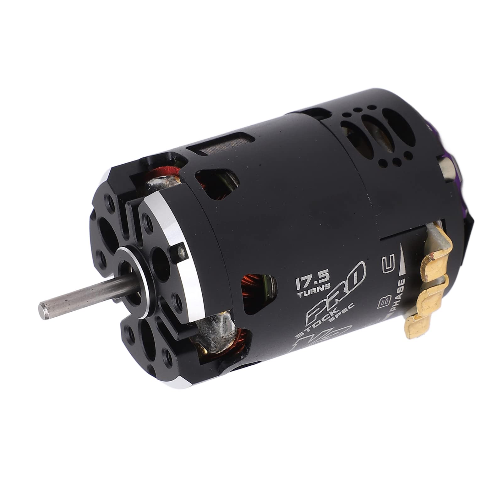 Pwshymi Silnik Bezszczotkowy z Czujnikiem 540 V3 o Wysokiej Wydajności 2300 Kv do Samochodów Terenowych 1/10 1/12 RC Czarny Fioletowy Aluminium