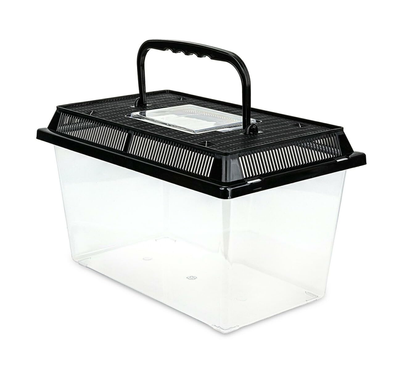 Happet Pojemnik hodowlany Terra Box Light 27×17×16 cm – przezroczysty z wentylacją i uchwytem | Transporter i faunarium dla gadów, płazów, owadów, pajęczaków, gryzoni