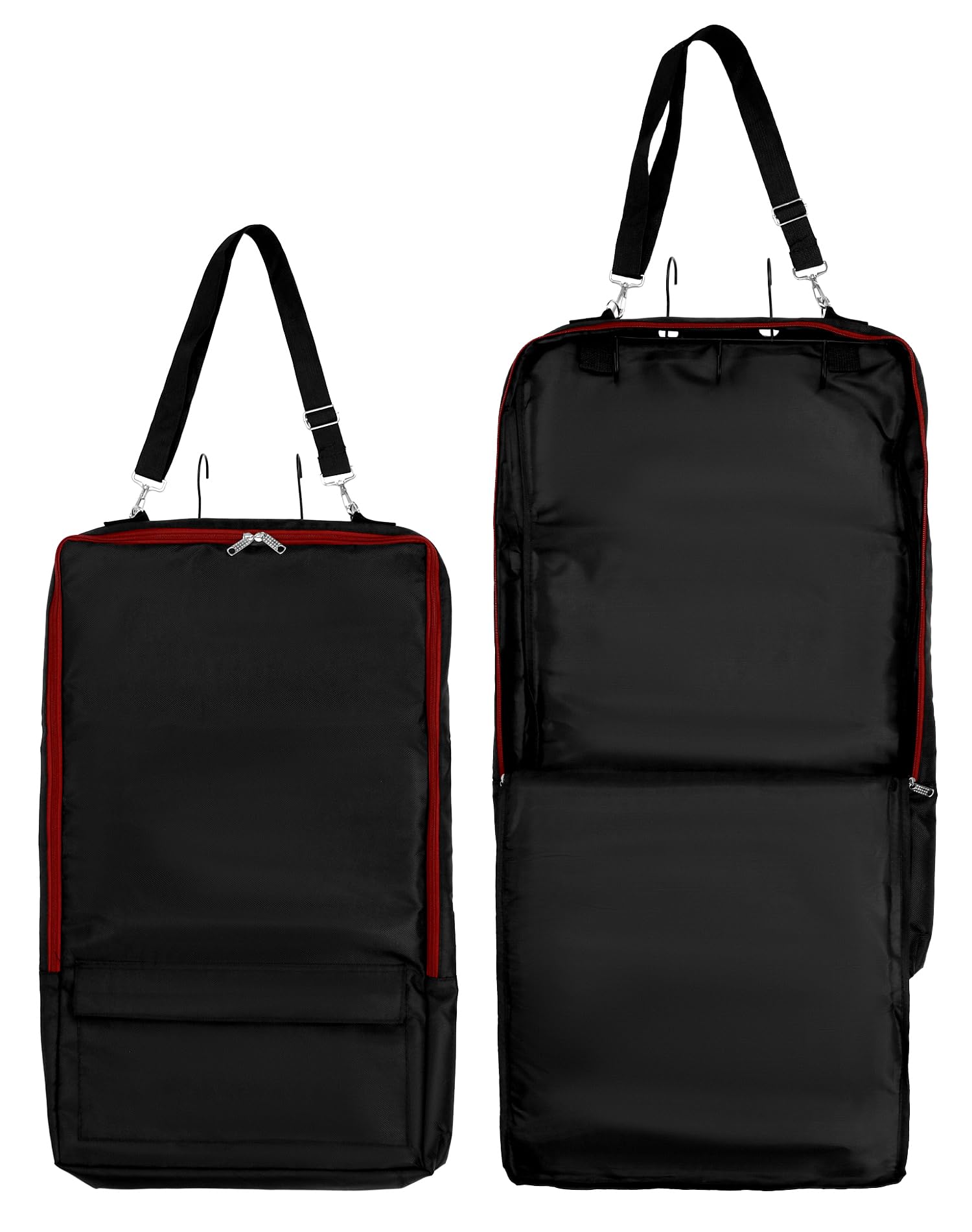 QWORK Sac de Transport pour Bride avec Crochets, Harnais pour Cheval, Sac de Transport avec 3 Griffes, Noir