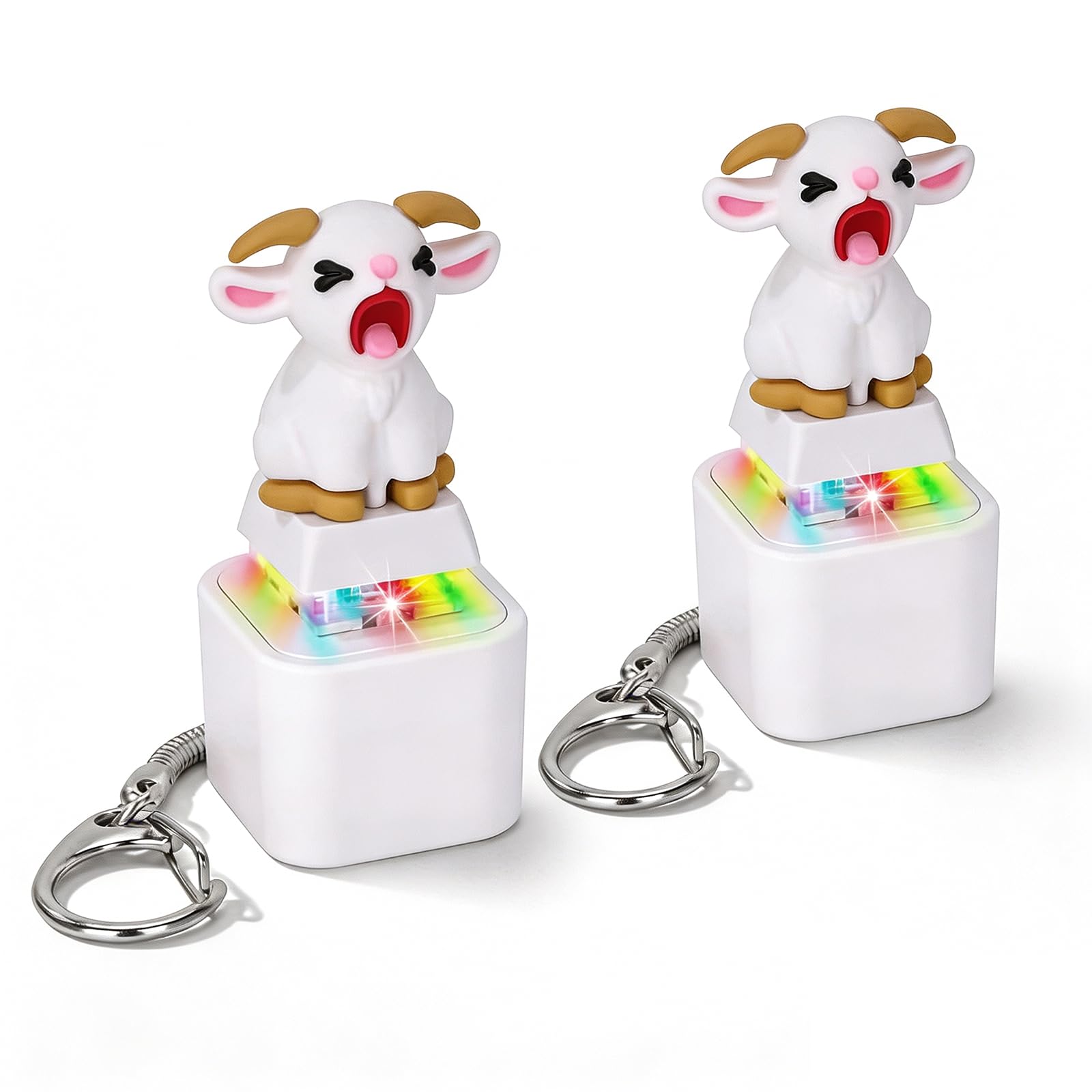 Fidget Toy Keyring,Rechargeable Sheep Stress Relief Clicker