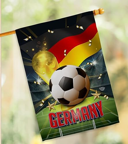 Miniatura 9 de Tapiz alemán de la Copa del Mundo, decoración del hogar, arte de pared, patio, césped, porche, habitación, pequeñas banderas al aire libre, letreros