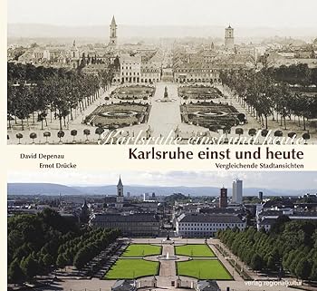 Hardcover Karlsruhe einst und heute: Vergleichende Stadtansichten [German] Book