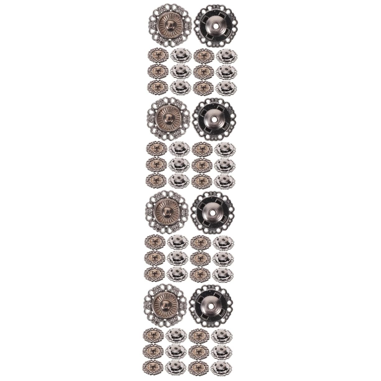 Artibetter 4 set Bottoni Automatici Bottoni Per Abbigliamento Bottoni Per Artigianato Bottoni Per Giacche Bottoni Automatici Bottoni Per Maglioni Bottoni In Tessuto 25 pezzi * 4