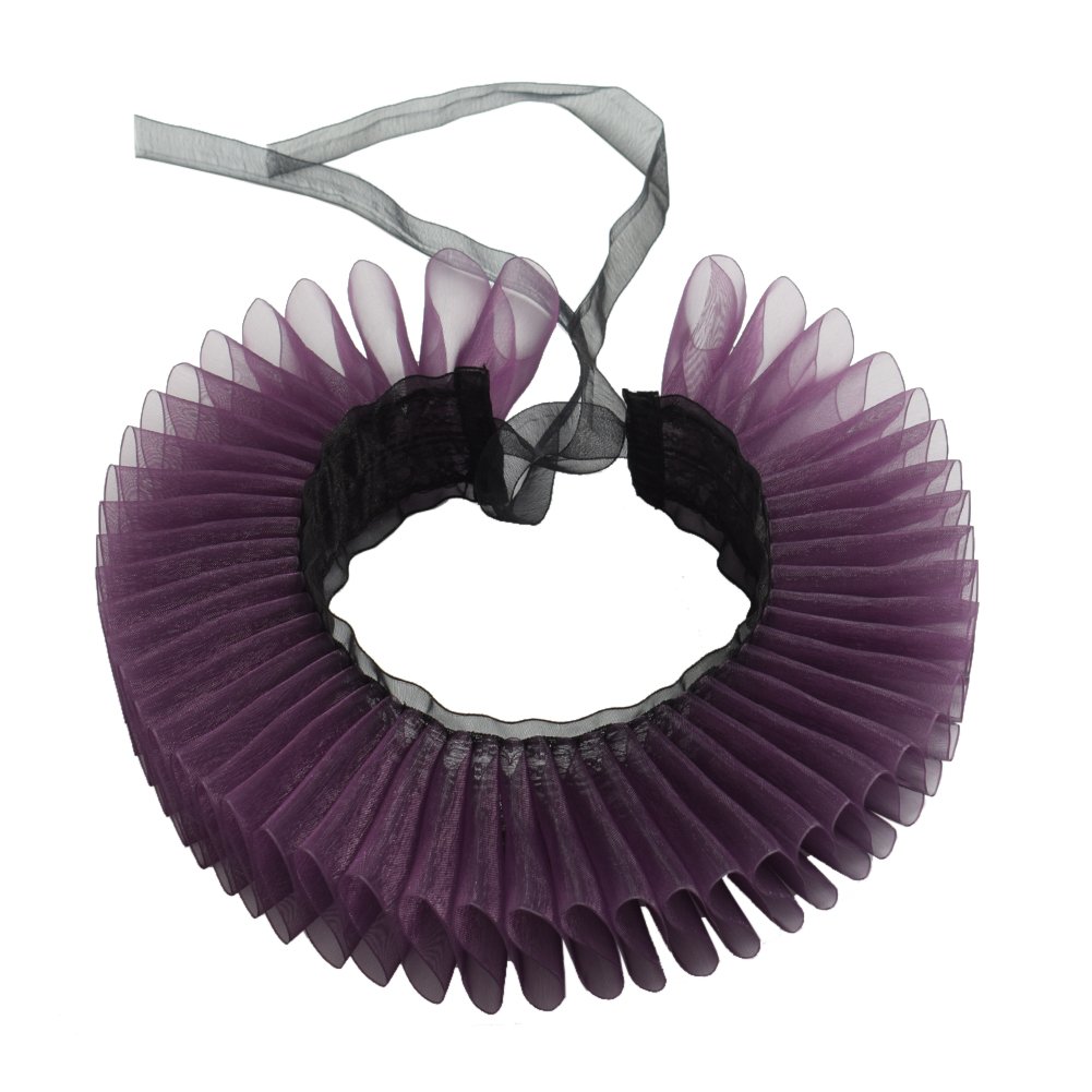 GRACEART Elizabethan Dickens Ruffle Neck Clown Collar