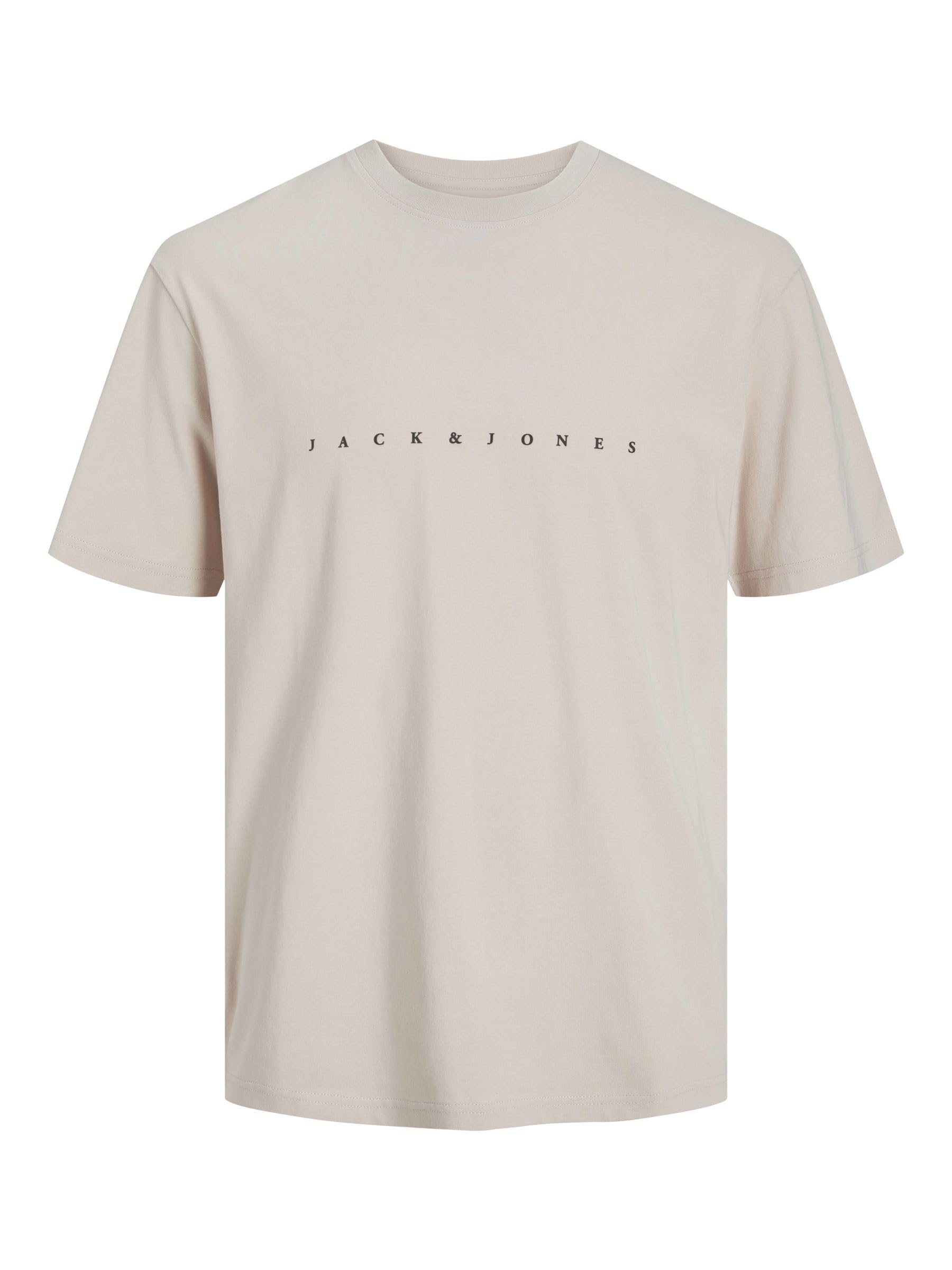 JACK & JONES Male Logo T-Shirt, Moonbeam, 3XL