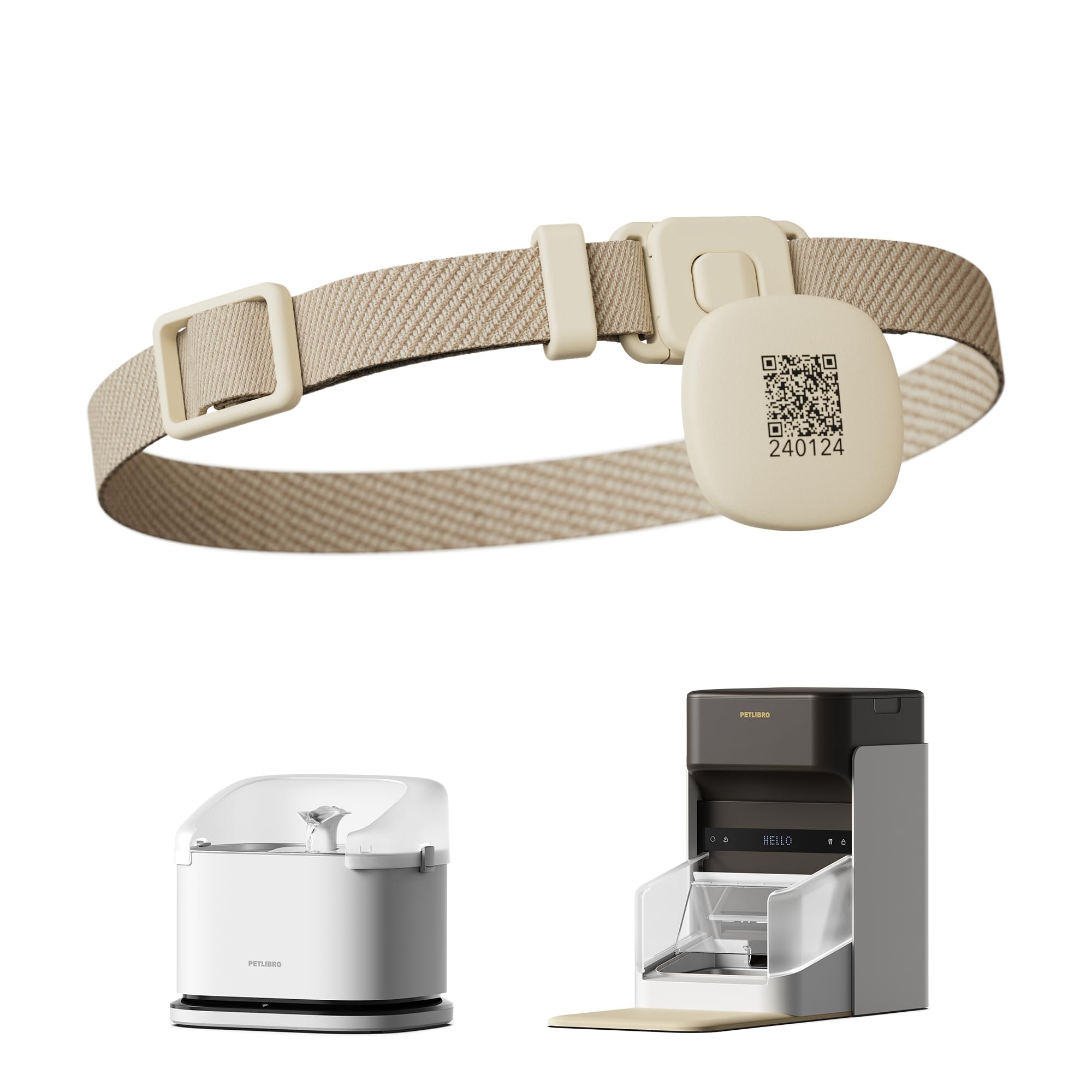PETLIBRO RFID Collar Tag for Smart App Monitoring Cat Water Fountain PLWF305 and One RFID Automatic Cat Feeder PLAF301, Lightweight and Compact Tag with Snap Release Design