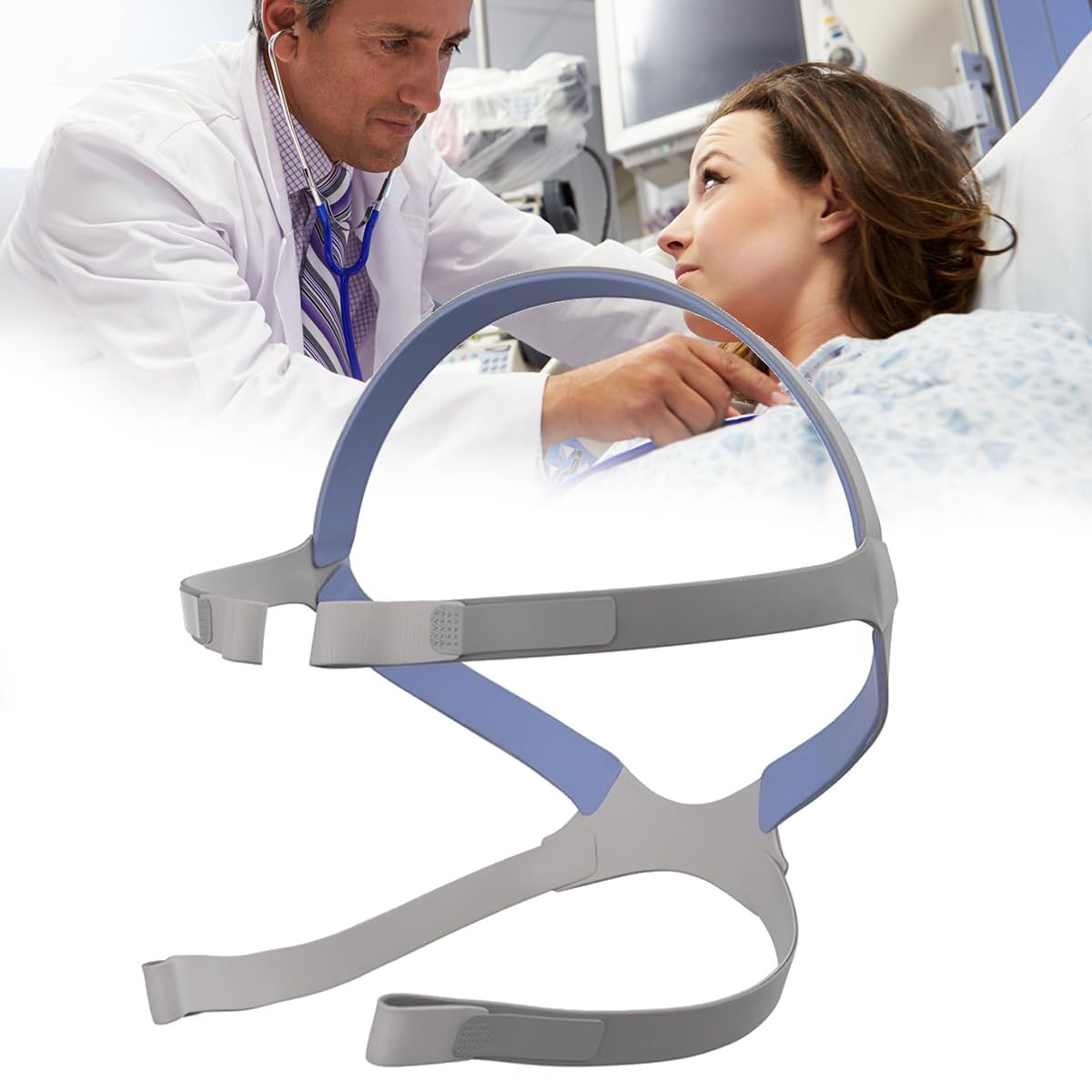 Replacement Universal Nasal Guard Headgear, Replacement Headgear for ResMed Mirage FX Nasal Guard, Breathing Machine Accessory for Mirage FX Elastic Fabric Strap