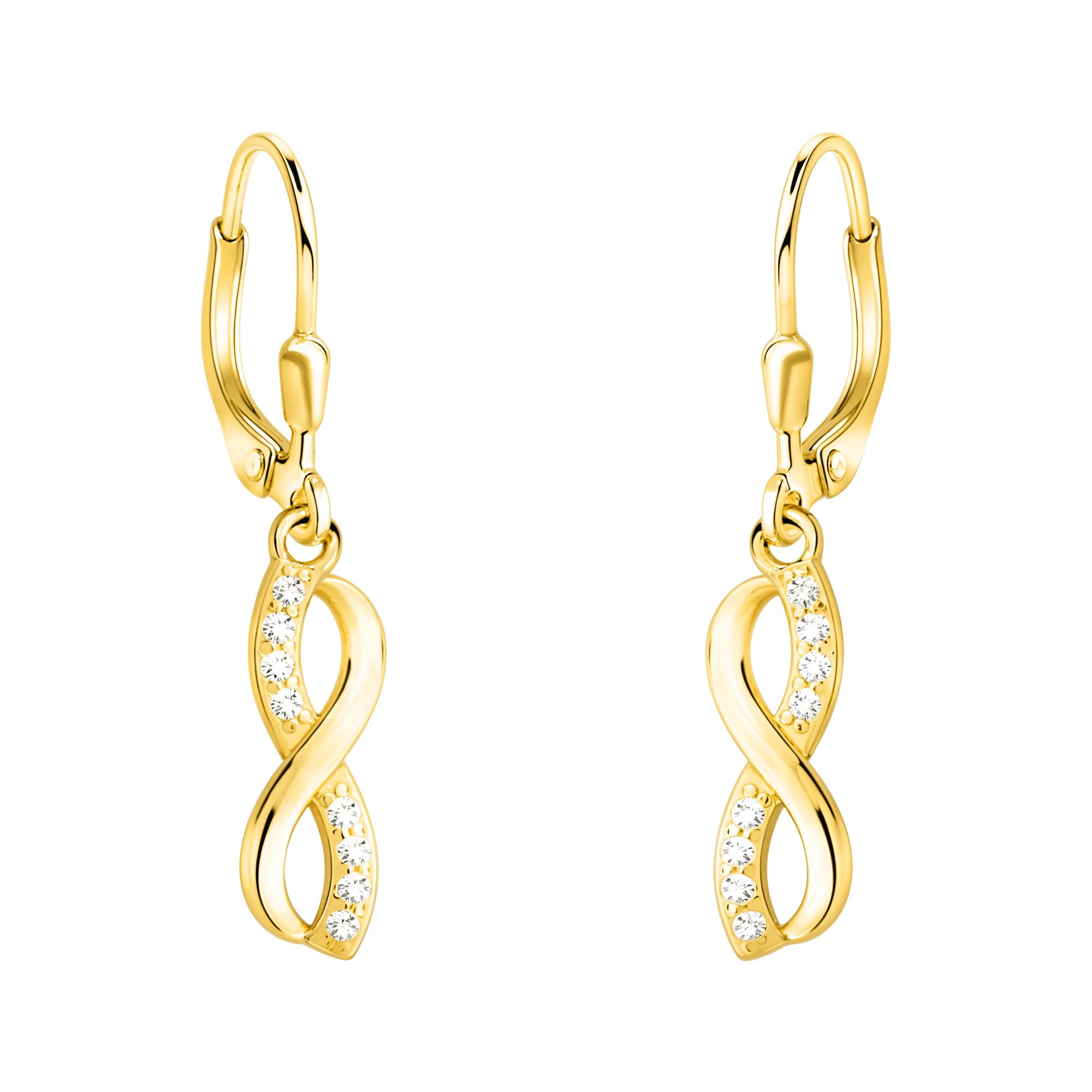 SOFIA MILANI - Damen Ohrringe 925 Silber - mit Zirkonia Steinen - Unendlich Infinity Ohrhänger