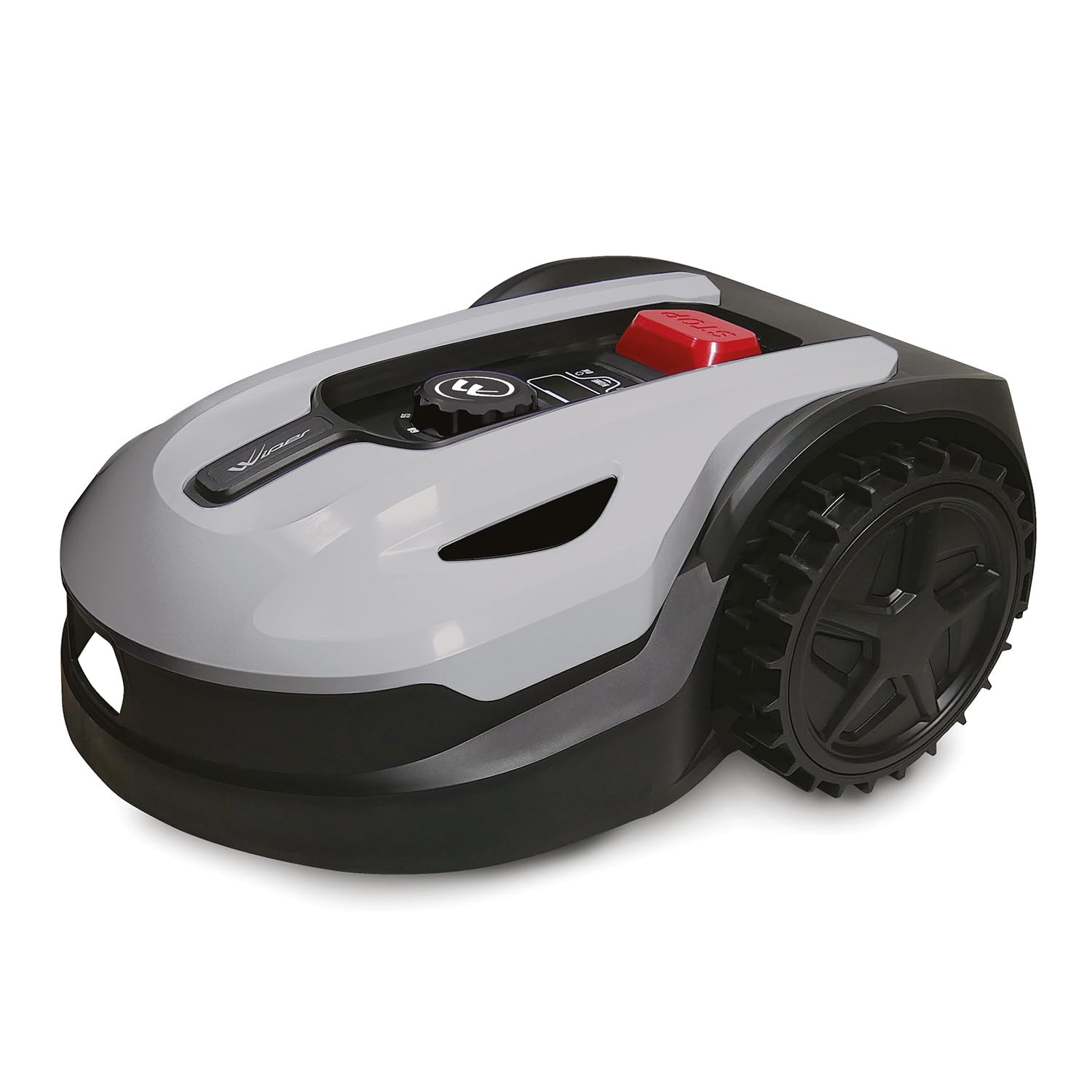 WIPER Pop-5S Robot Tondeuse | 500m2 | 2 Zones gérées | Récepteur Bluetooth | 3 Lames | Capteur de Pluie | Fil périmétriq