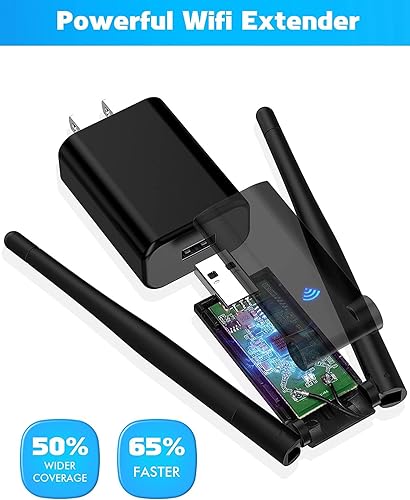 Miniatura 3 de Amplificador de señal USB WiFi para el hogar, extensor WiFi, amplificador WiFi, repetidor WiFi, amplificador de Internet inalámbrico, cubre hasta