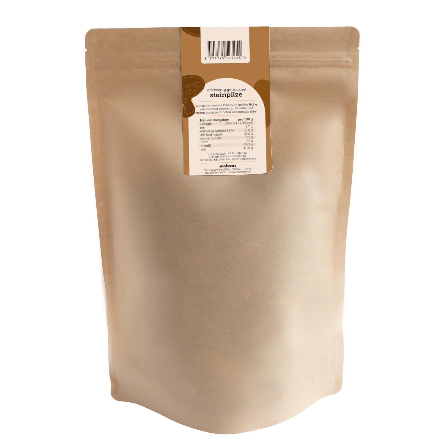MSHRM Getrocknete Steinpilze 300g - Klasse 1 - Getrocknete Pilze in höchster Qualität zum Essen - Steinpilze getrocknet aus Nachhaltigem Anbau - Porcini Steinpilze getrocknet