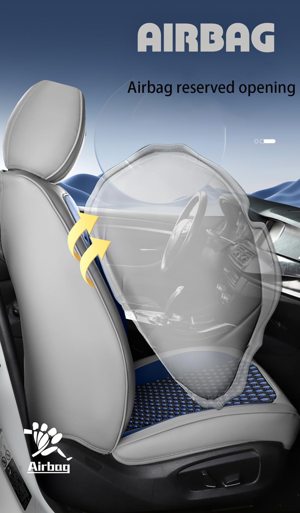 Autositzbezüge komplettes Set Universal in Stylish Design | Schonbezüge für Vordersitze und Rückbank | Auto Sitzbezüge Airbag Kompatibel | Premium Wasserdicht Sitzbezug, Schwarz Grau