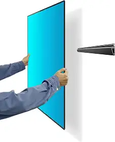 Auoace Suporte de parede para TV sem parafuso prisioneiro, suporte de TV sem parafusos para drywall de 32 a 75 polegadas, suporta até 68 kg, sem danos, sem broca, sem parafusos, perfil baixo, gancho