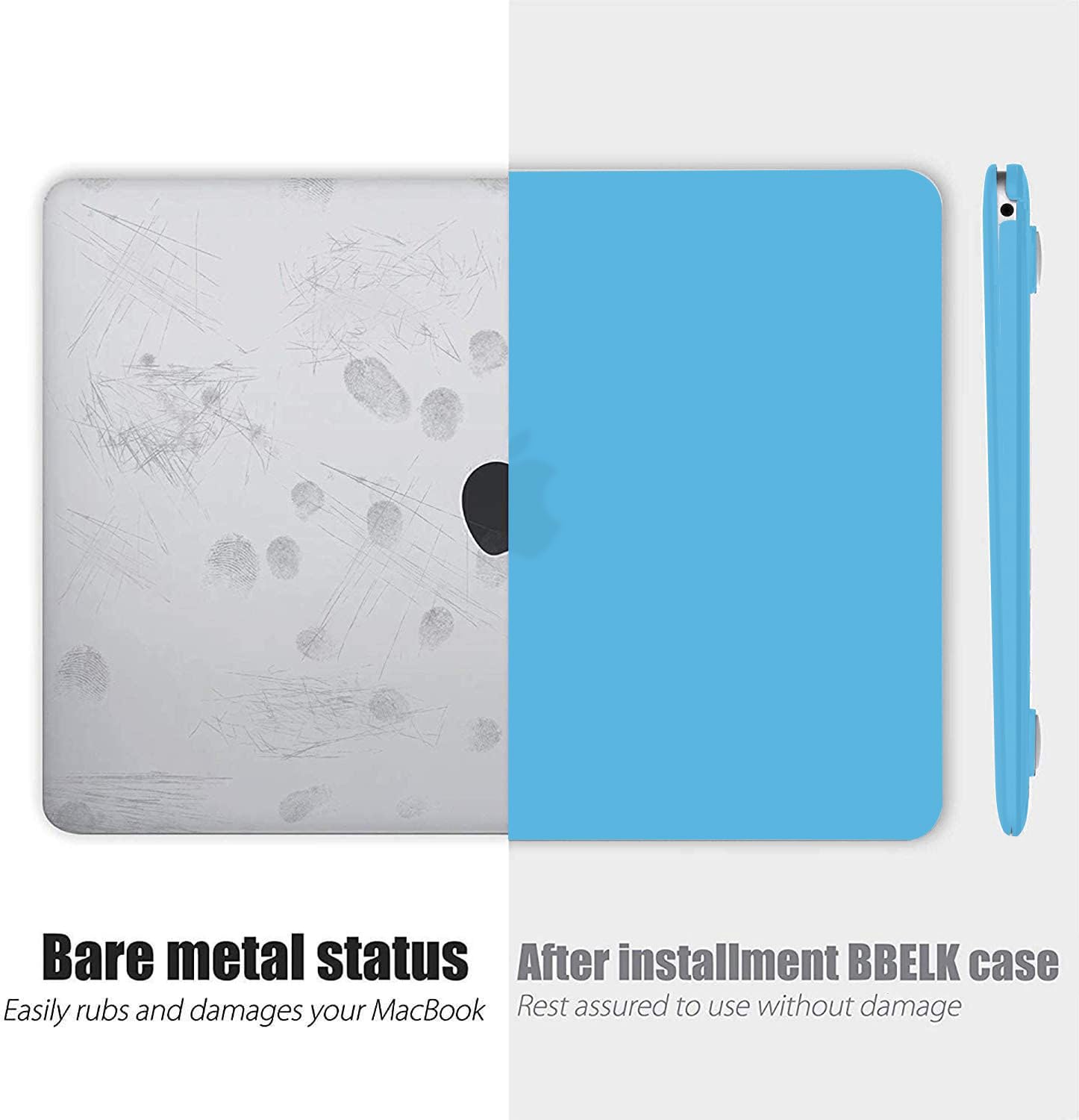 Dl3 Mobilak Compatible with MacBook Pro 16 inch Case 2023 2022 2021 Release M3 A2991 M2 A2780 M1 A2485 Pro Max Liquid Retina XDR Display Touch ID, Protective Plastic Hard Shell Cover Case (Blue)