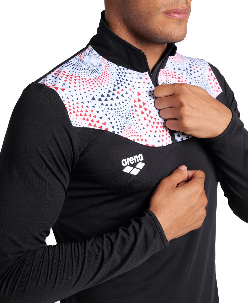 Arena Arena Fireflow - Camisa de manga larga con media cremallera para hombre, producto oficial del equipo