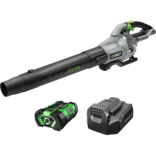 EGO Power+ LB6151 615 CFM Variable-Speed 56-Volt Lithium-ion Cordless Leaf Blower with 2.5Ah Battery and Charger Included