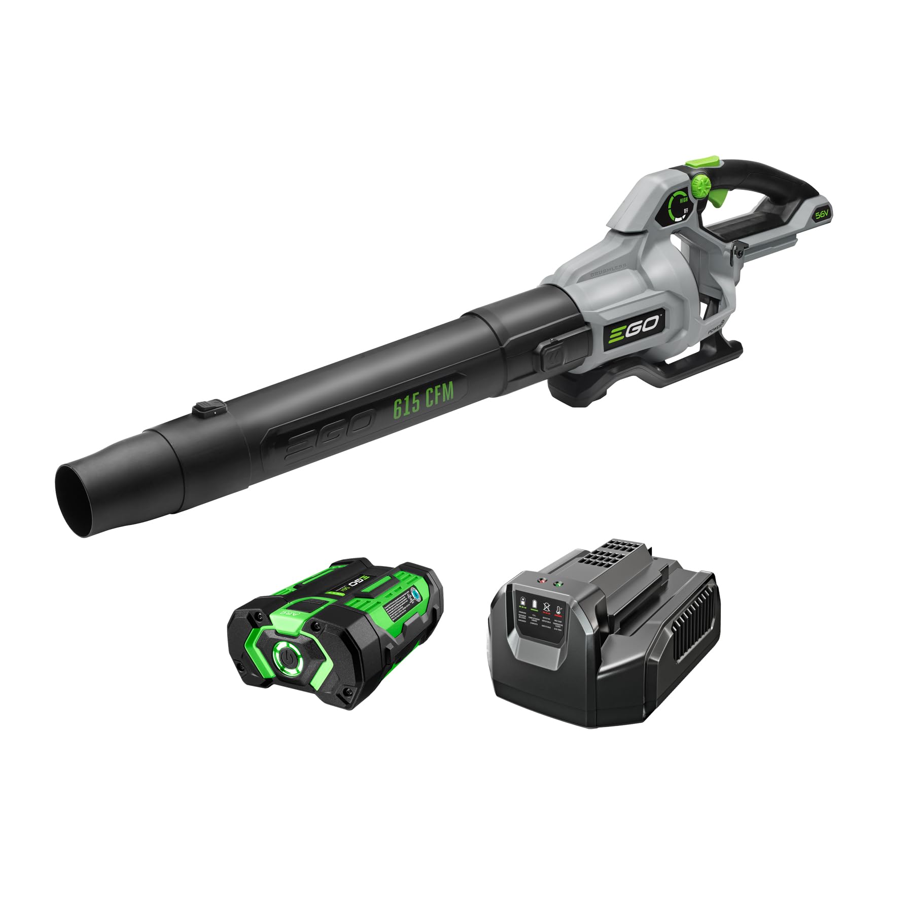 EGO Power+ LB6151 615 CFM Variable-Speed 56-Volt Lithium-ion Cordless Leaf Blower with 2.5Ah Battery and Charger Included