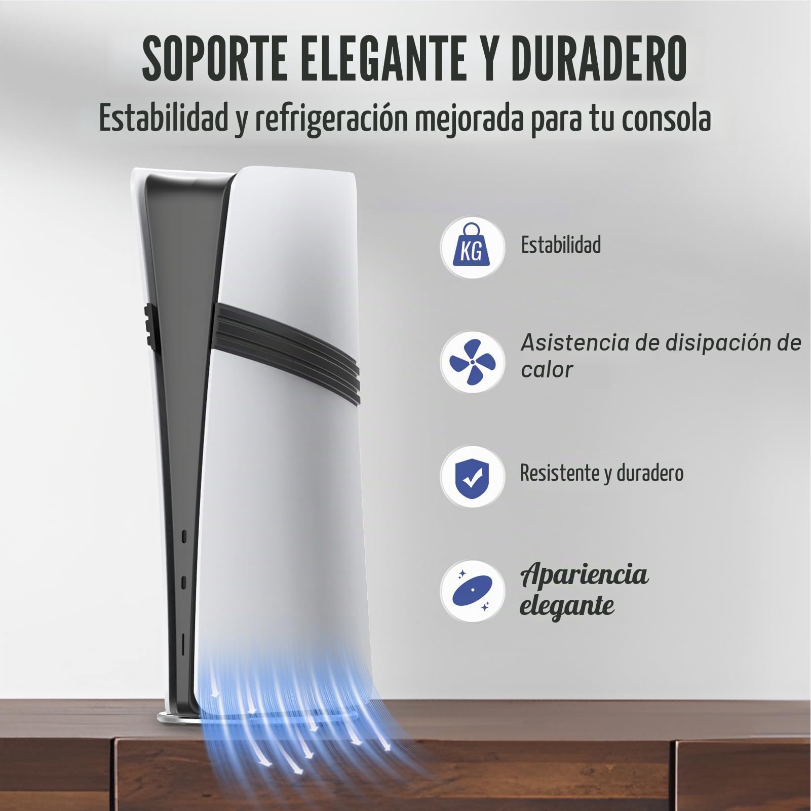 Soporte Vertical para PS5 Slim y PS5 Pro, Soporte para PS5 Slim/PS5 Pro Console Disc y Digital Edition