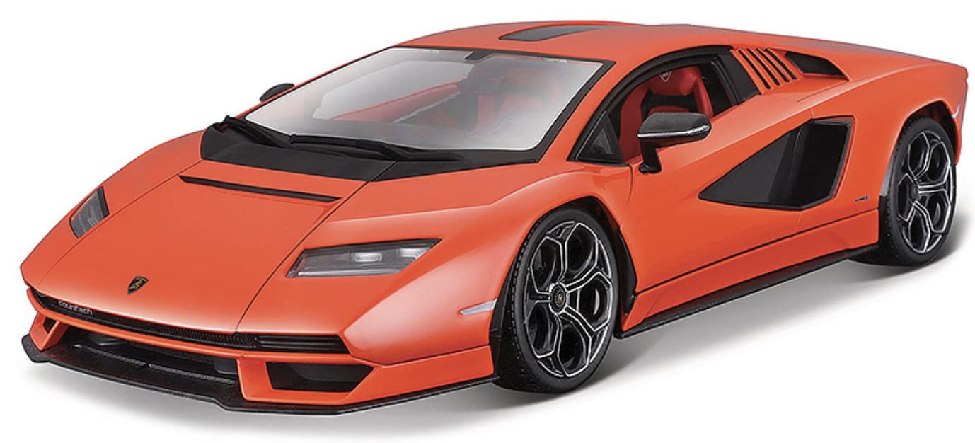 Maisto - 1/18 Scale Model Compatible with Lamborghini Compatible with Countach LPI 800-4 2021 Replica Miniature Collectible Sports Car Model (Orange)