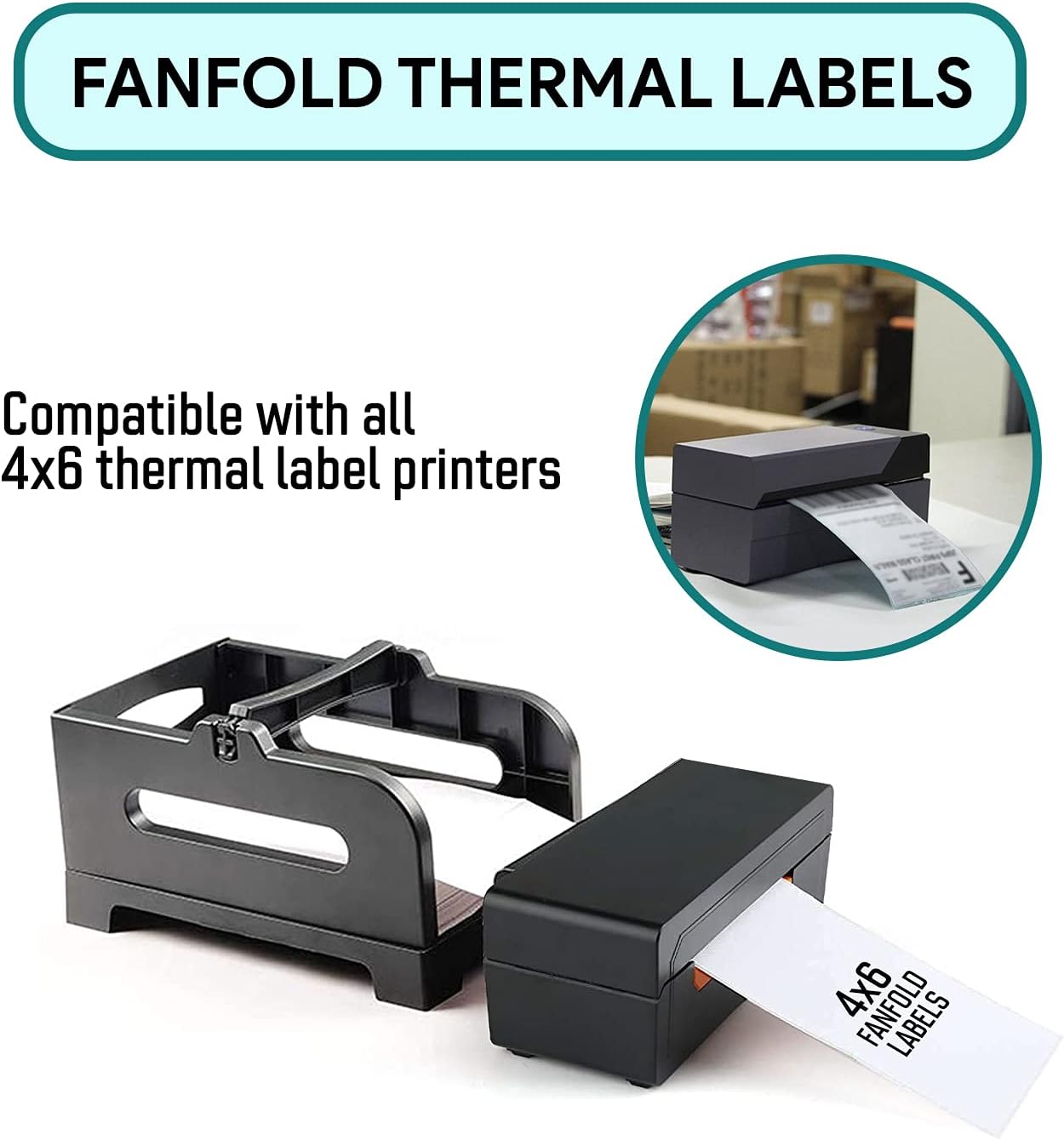 Buy Oplect™ | Packs of 500 - 4x6 Inch Direct Thermal Printer ...