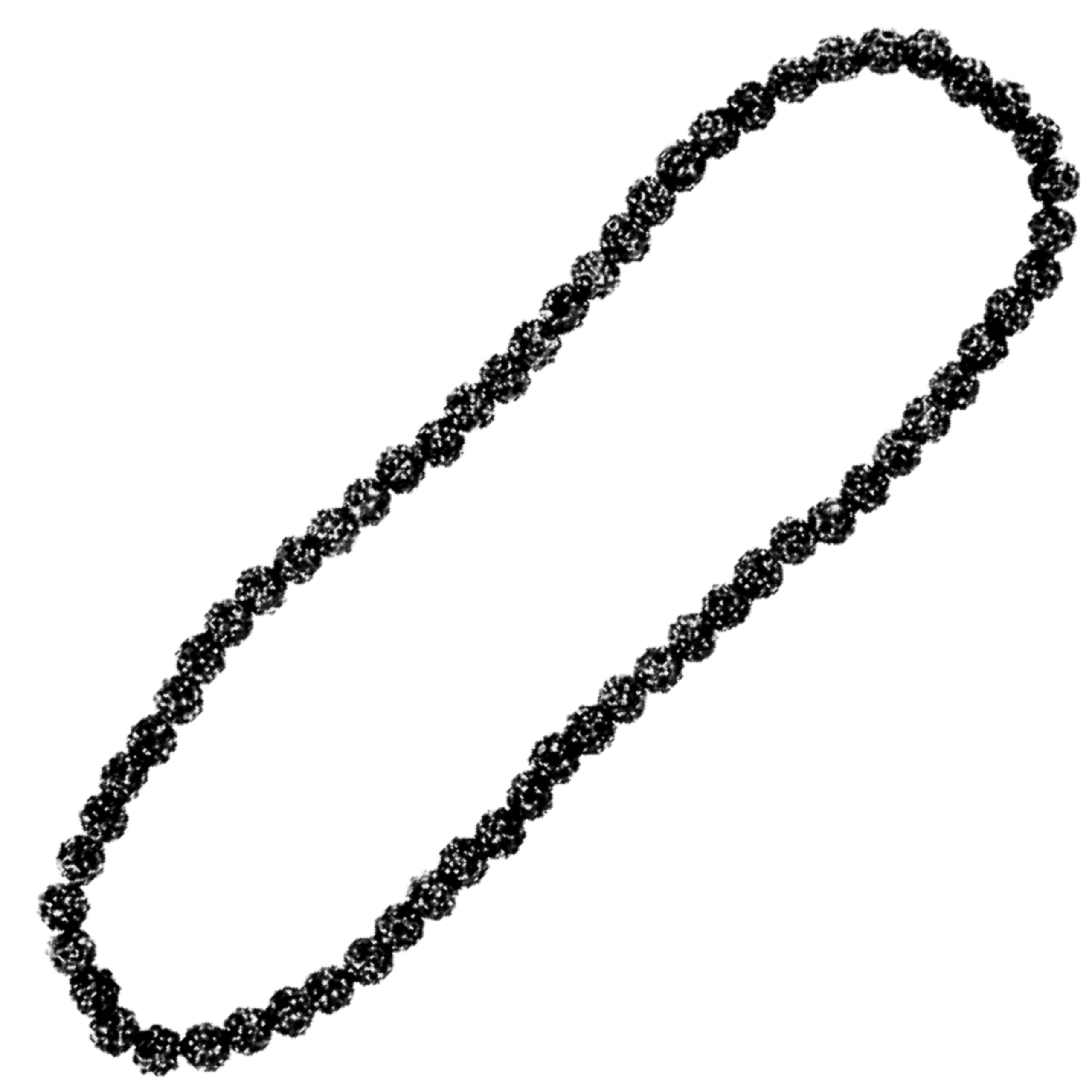 Dirty MidsIce Collection Necklace - Athletic-Inspired Jewelry for Competitive Ball Players and Athletes, Stylish Sports Accessory (16 Inch, Blackout | Solid Black)