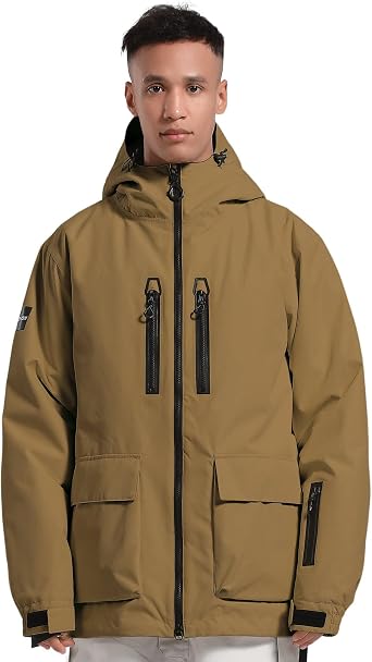 GSOU SNOW Mens Baggy Snowboard Jacket Snow Ski jacket Waterproof