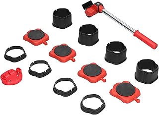 Walfront 13Pcs Heavy Furniture Moving Lifter Adjustable Height Multifunctional Heavy Duty Handling Tool Base Moving Lifting System, Comprehensive Tool Set