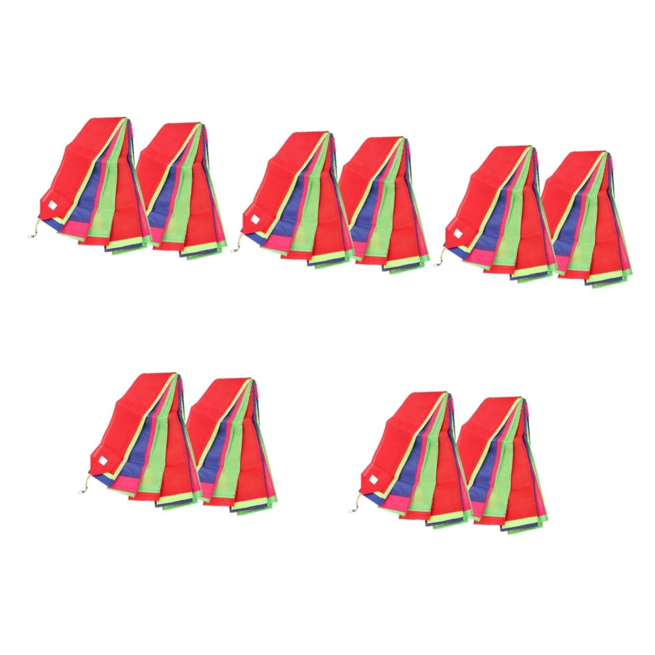 KESYOO 5sets Colorful Kite Tail Streamer Kit Long Kite Decoration Accessory Easy to Attach Reusable Enhances Aesthetic Stability 2pcs*5