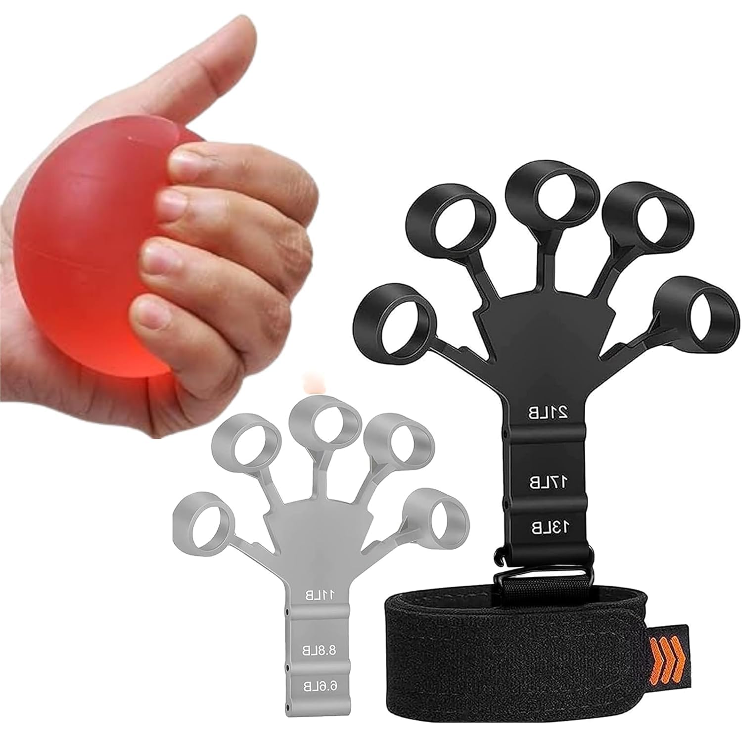 Vijalking® Gel Exercise Ball (2.5 Inch Large - Soft) & Finger Grip Strengthener Combo Pack for Physiotherapy | Physio Gel Ball | Hand Exerciser for Forearm & Wrist | Grip Strengthening | Stress Relief (B0DCSLSMHH) Amazon Price History, Amazon Price Tracker
