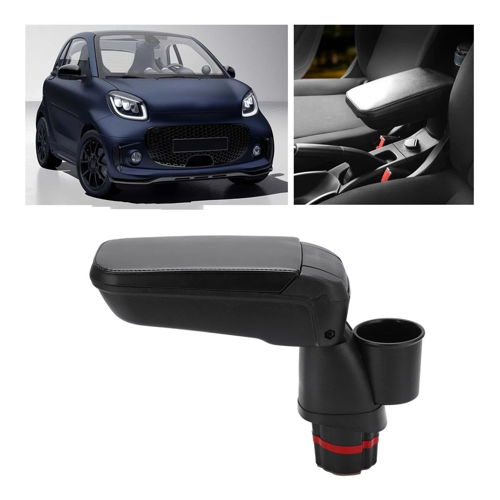 para Forfour 453 para Smart 15-19 Caja Apoyabrazos Central Coche